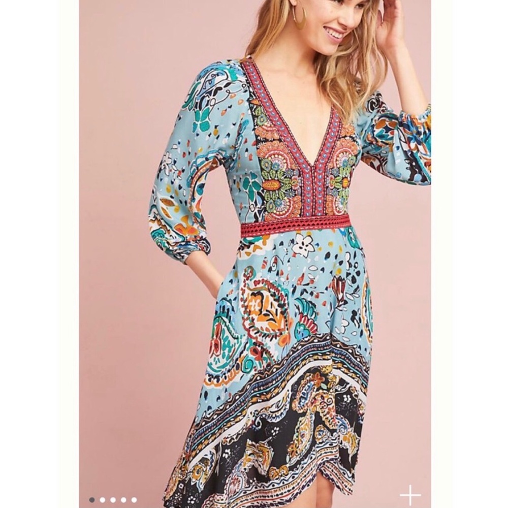 Anthropologie Beaded Karmina Dress